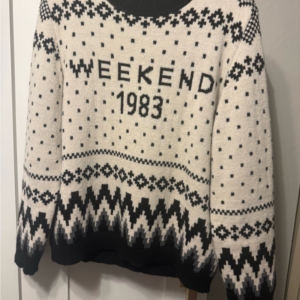 MaxMara Weekend 1983 Black & Cream Sweater